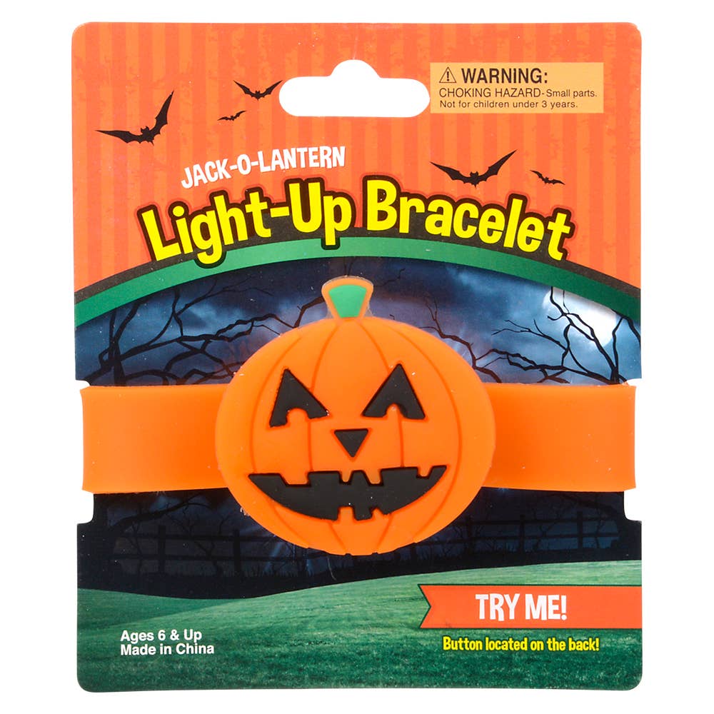 LIGHT-UP JACK-O-LANTERN SNAP BRACELET