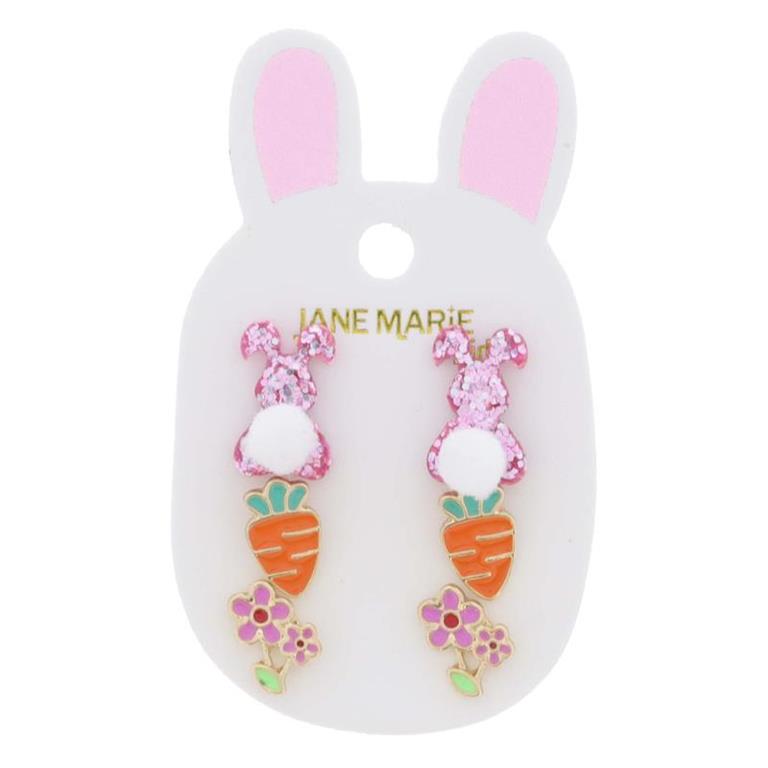 Bunny/Carrot/Flower Earrings Stud Set