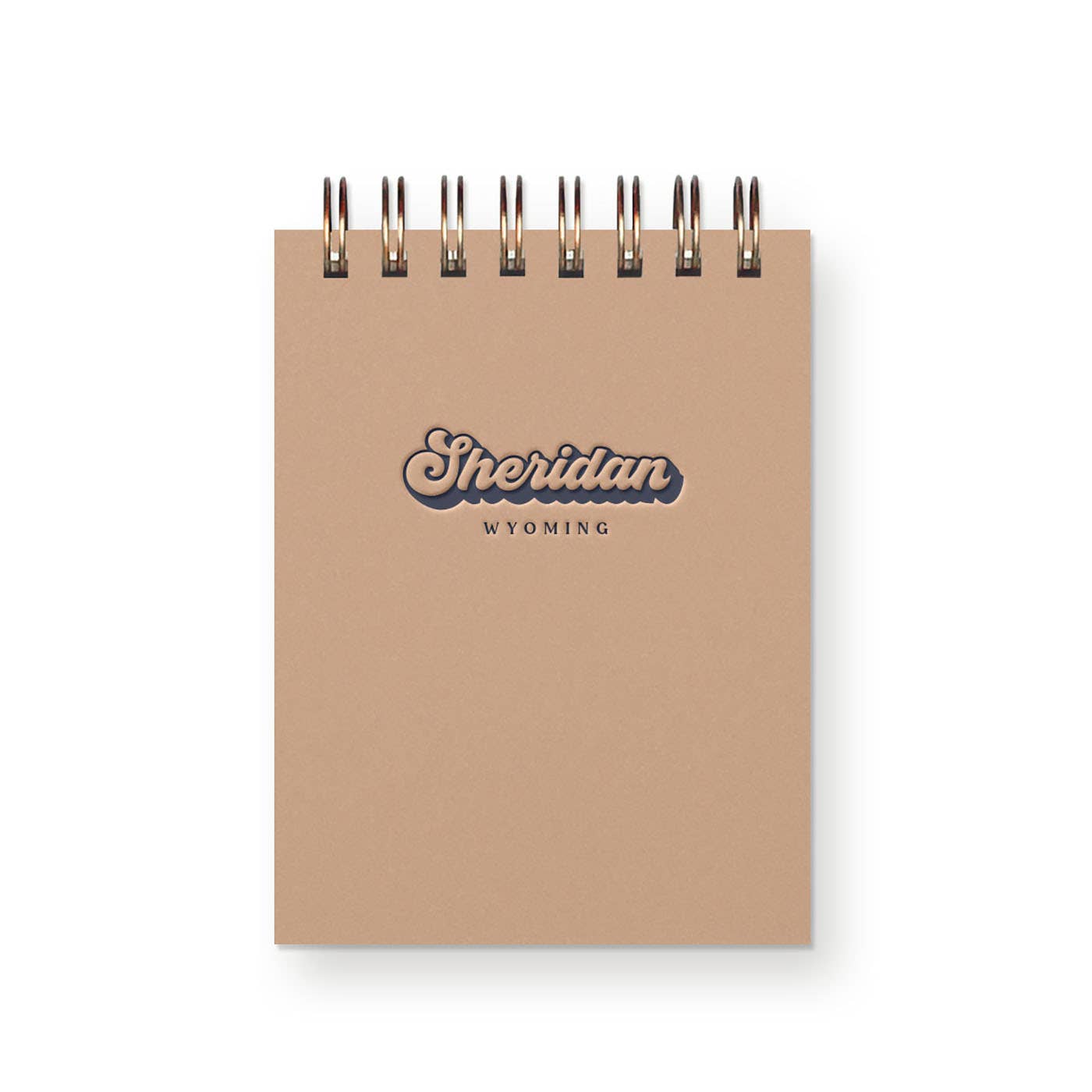 Custom City Retro Script City Mini Jotter Notebook: Golden Wheat Cover