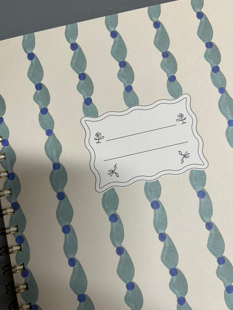MIX CREDIT LARGE TWINWIRE NOTEBOOK - WAVY BLUE