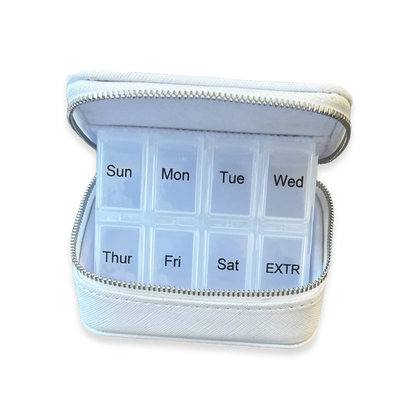 Travel Pill Box - Blue Bow