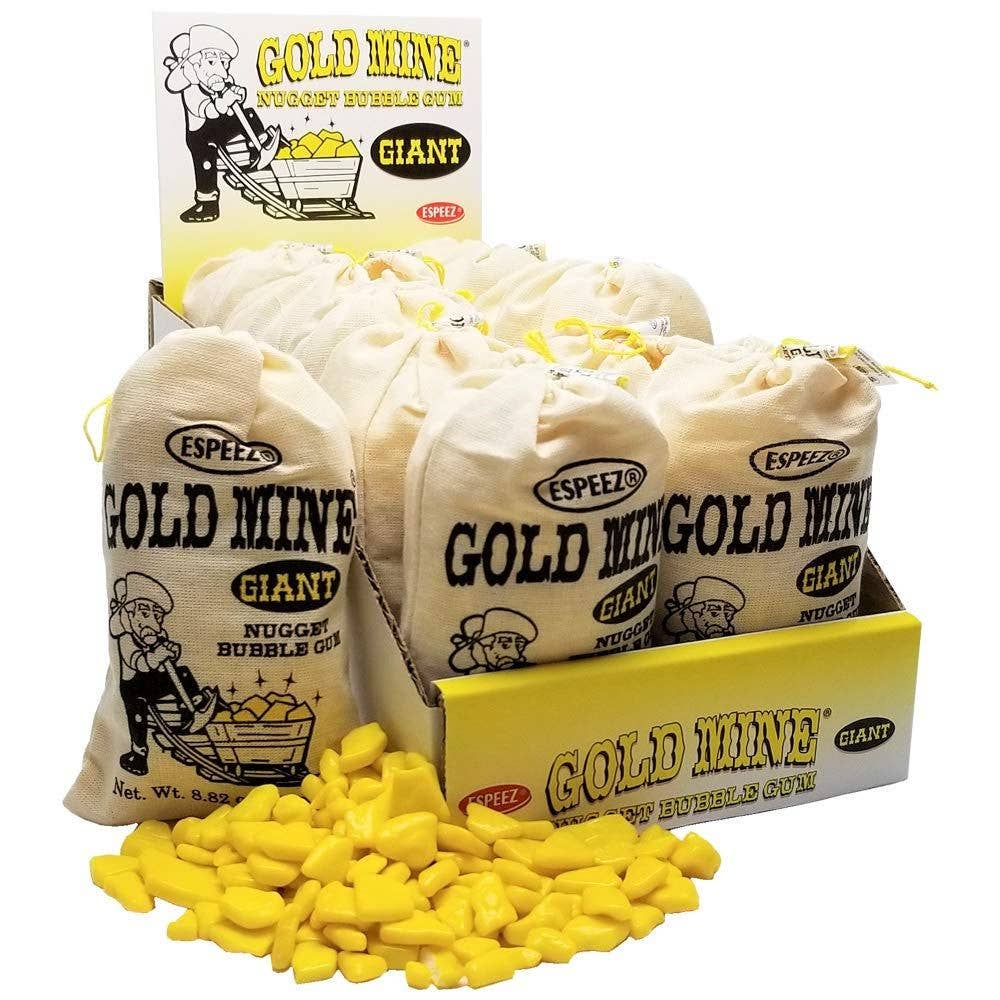 Espeez Giant Gold Mine Rock Bubble Gum
