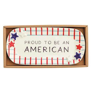 Plaid Americana Sentiment Tray