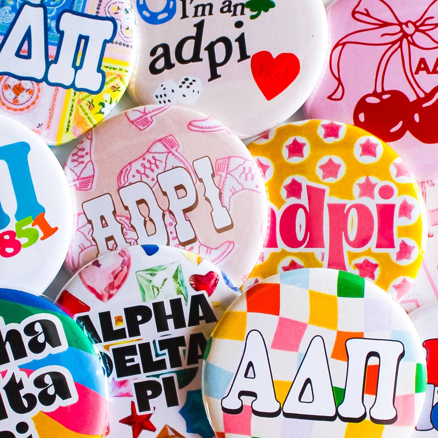 Alpha Delta Pi Assorted Buttons