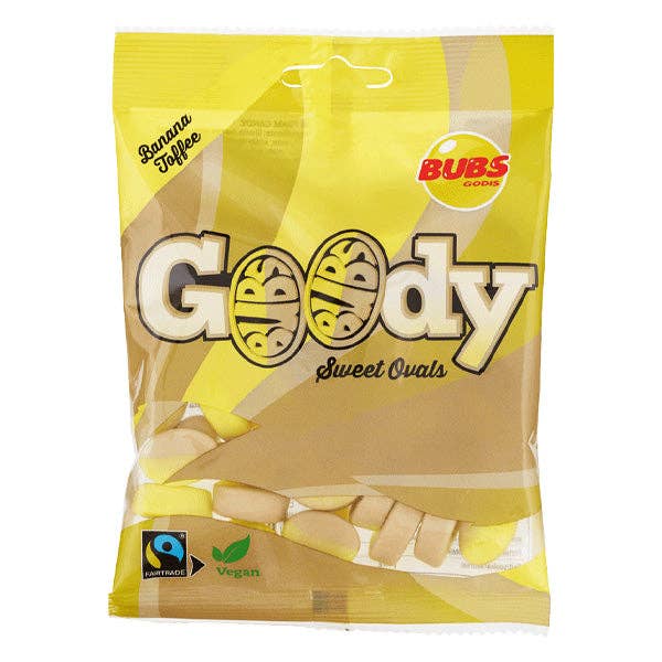 BUBS Godis: Banana Toffee Goody Ovals Swedish Candy