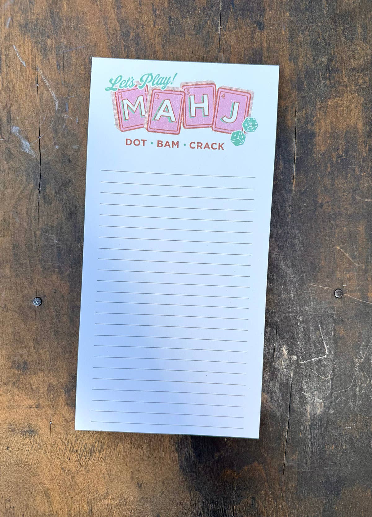 Lets Play Mahj Notepad