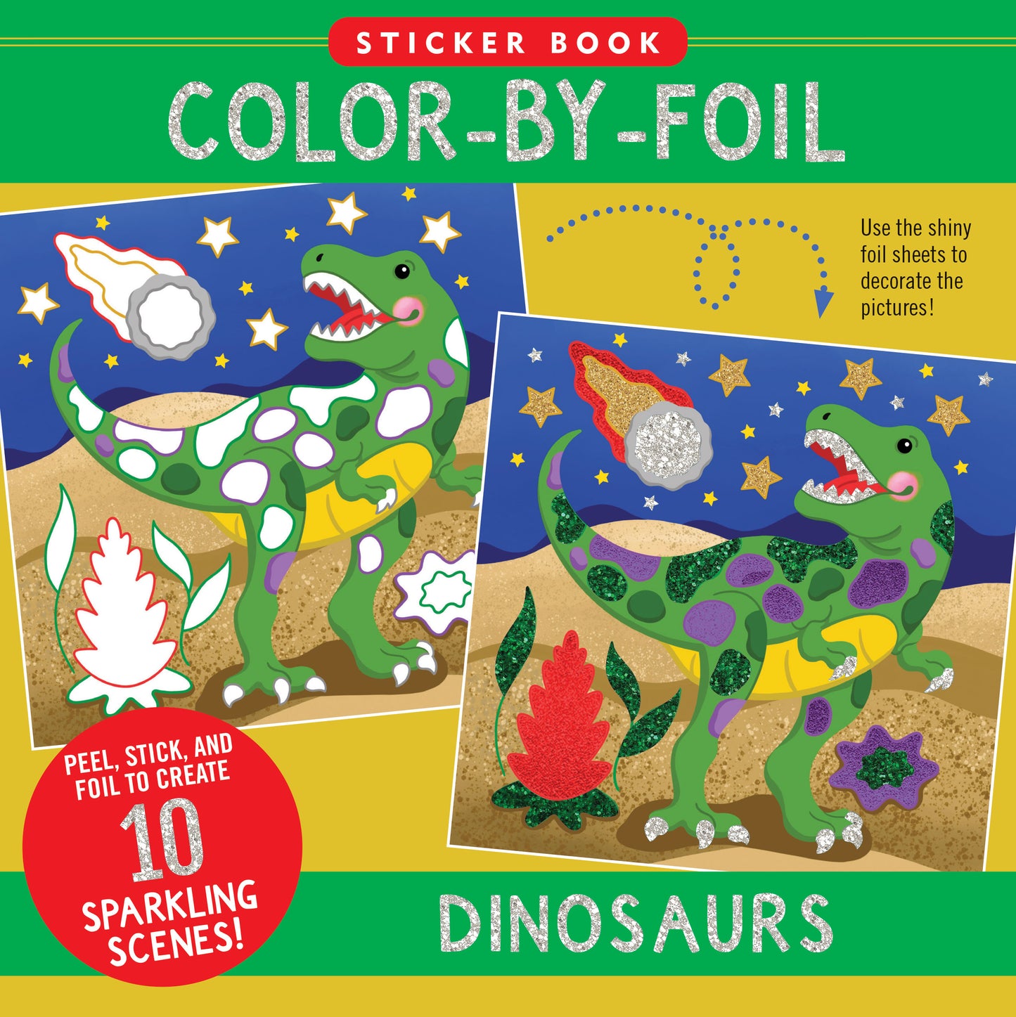 Color-By-Foil Sticker Book - Dinosaurs