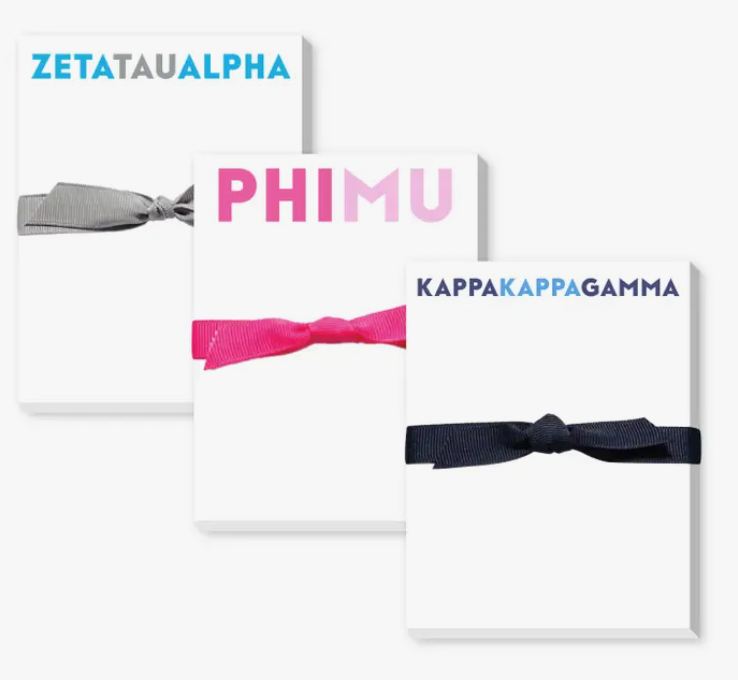 Sorority Greek Mini Notepad