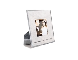 Glass & Linen Photo Frame