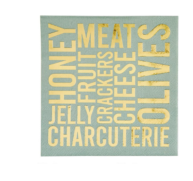 Ceramic Napkin Tray + Napkins - Charcuterie
