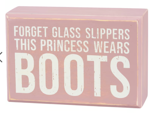 Princess Wears Boots Box Sign And Sock Set