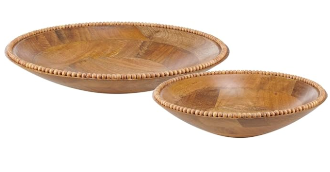 Wooden Salad Serving Bowl Set (2)