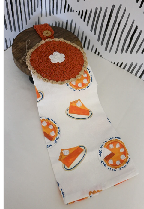 Pie Thanksgiving Crochet Hanging Towel