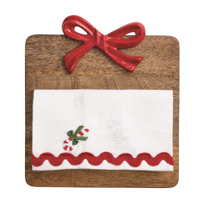 Red Bow Board & Towel Set