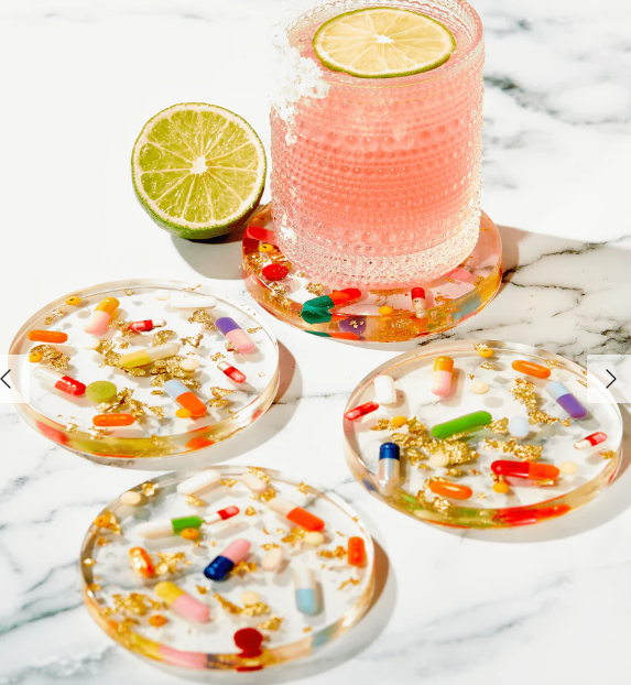 Pills + Gold Coaster - Boxed Set of Four