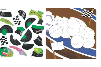 My First Color-by-Sticker Book - Monster Trucks