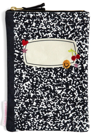 Composition Notebook Canvas Pouch – Zippered Organizer