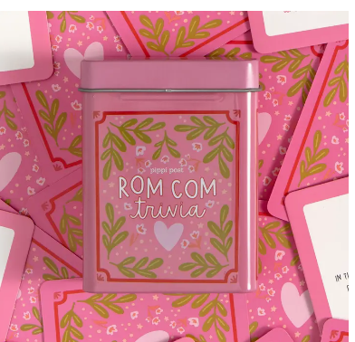 Rom Com Trivia Game - Deck of Cards + Storage Tin