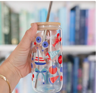Americana Glass Can by Pippi Post