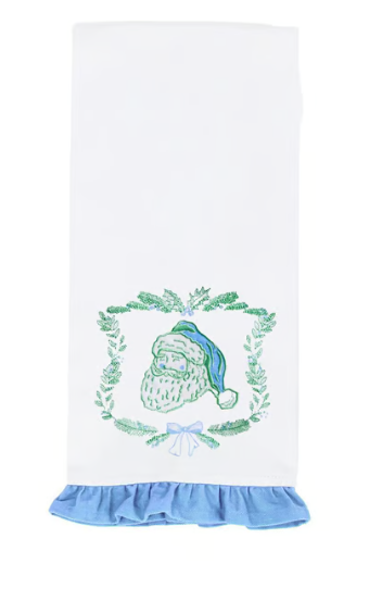Tea Towel Yuletide Vignettes Santa