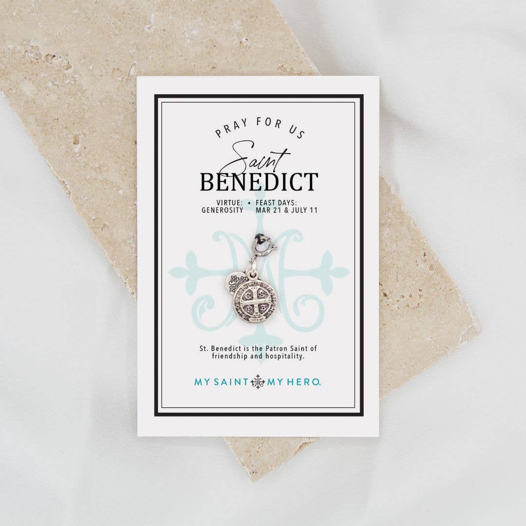 St. Benedict Charm - Medium, Silver
