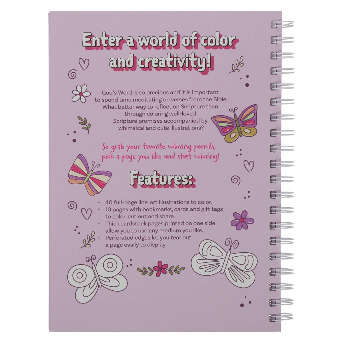 Coloring Book Favorite Bible Verses for Girls Wirebound