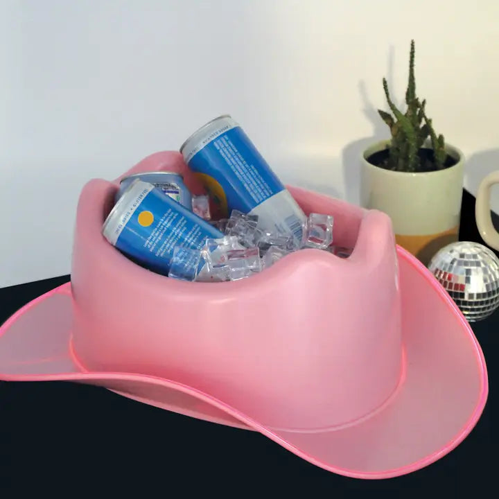 Led Cowboy Hat Ice Bucket
