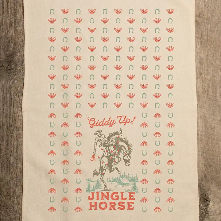 Giddy Up Jingle Horse Kitchen Towel