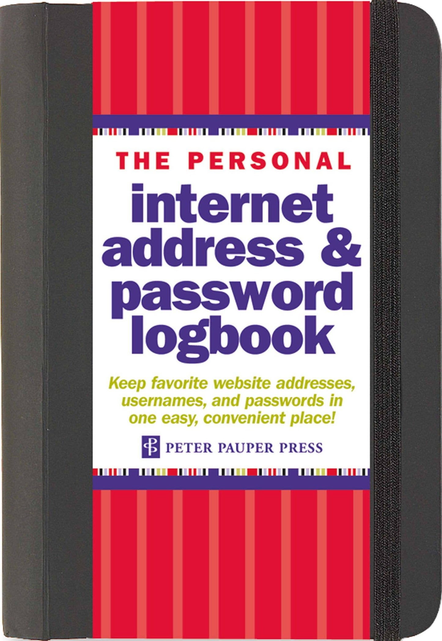 Black Internet Address & Password Organizer