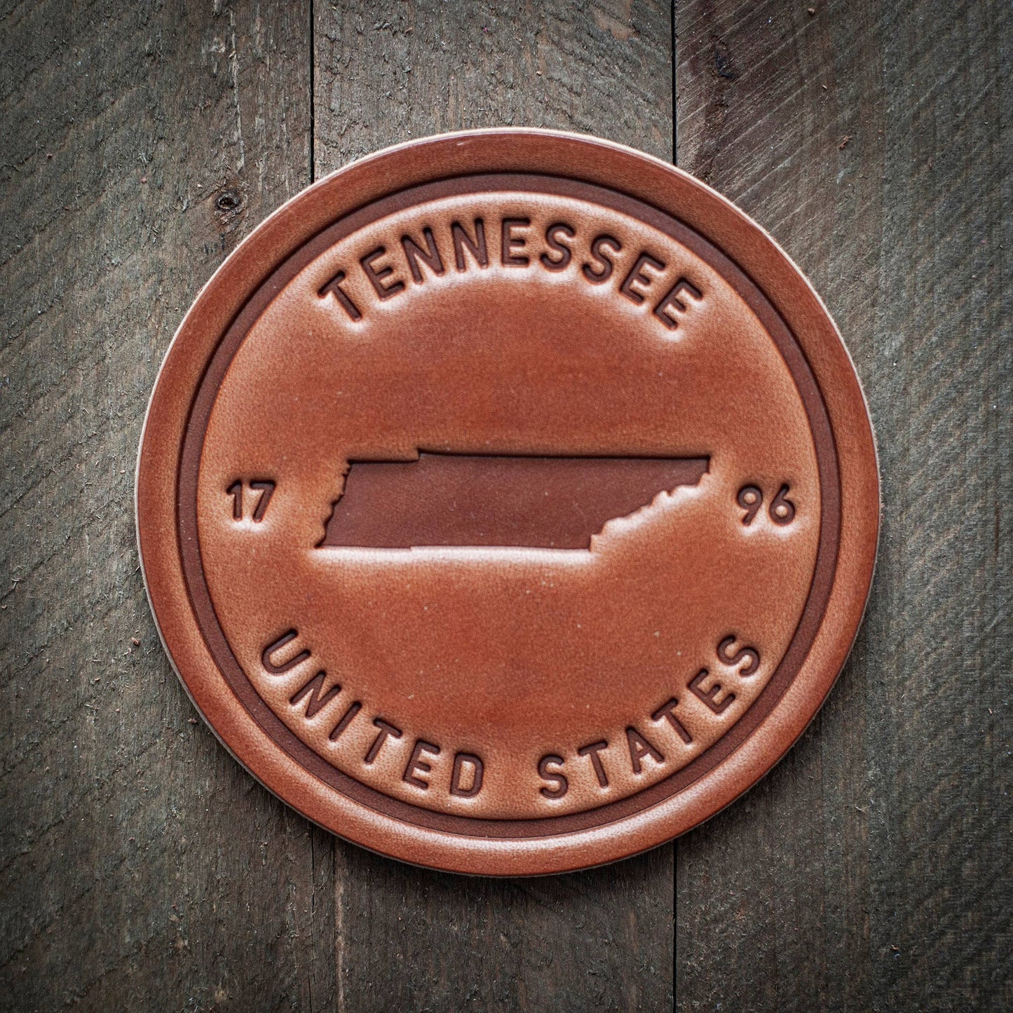 Tennessee Leather Coaster
