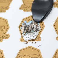 US National Parks Logo Scratch Poster- Gold