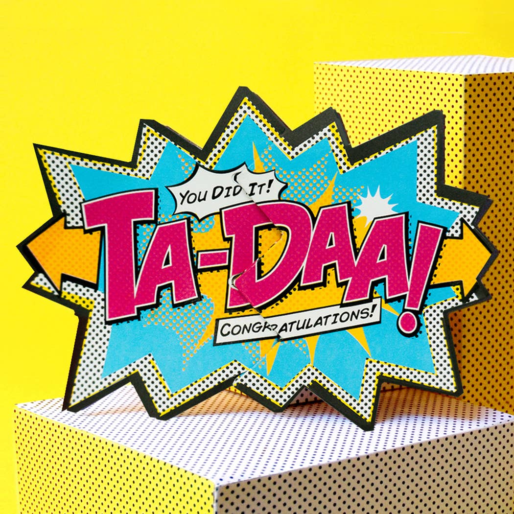 My Design Co. Comic Action Cracker Card - Ta-daa