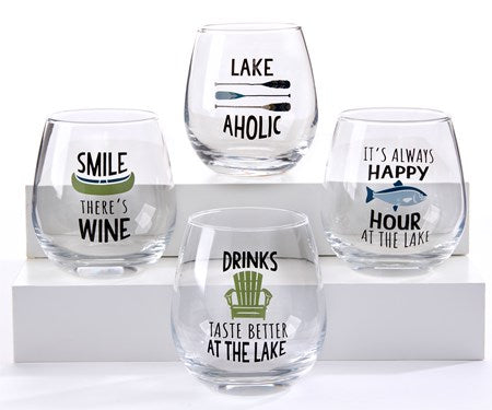 Lake Life - Stemless Wine Glass