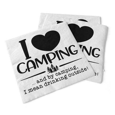 I Love Camping | Beverage Napkins