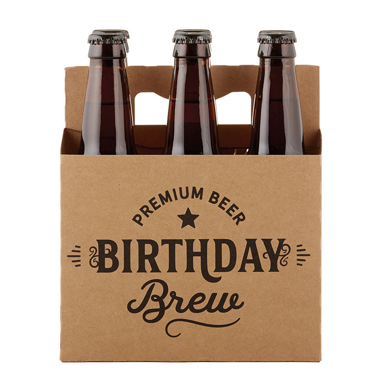Birthday Brew Kraft Beer Carrier