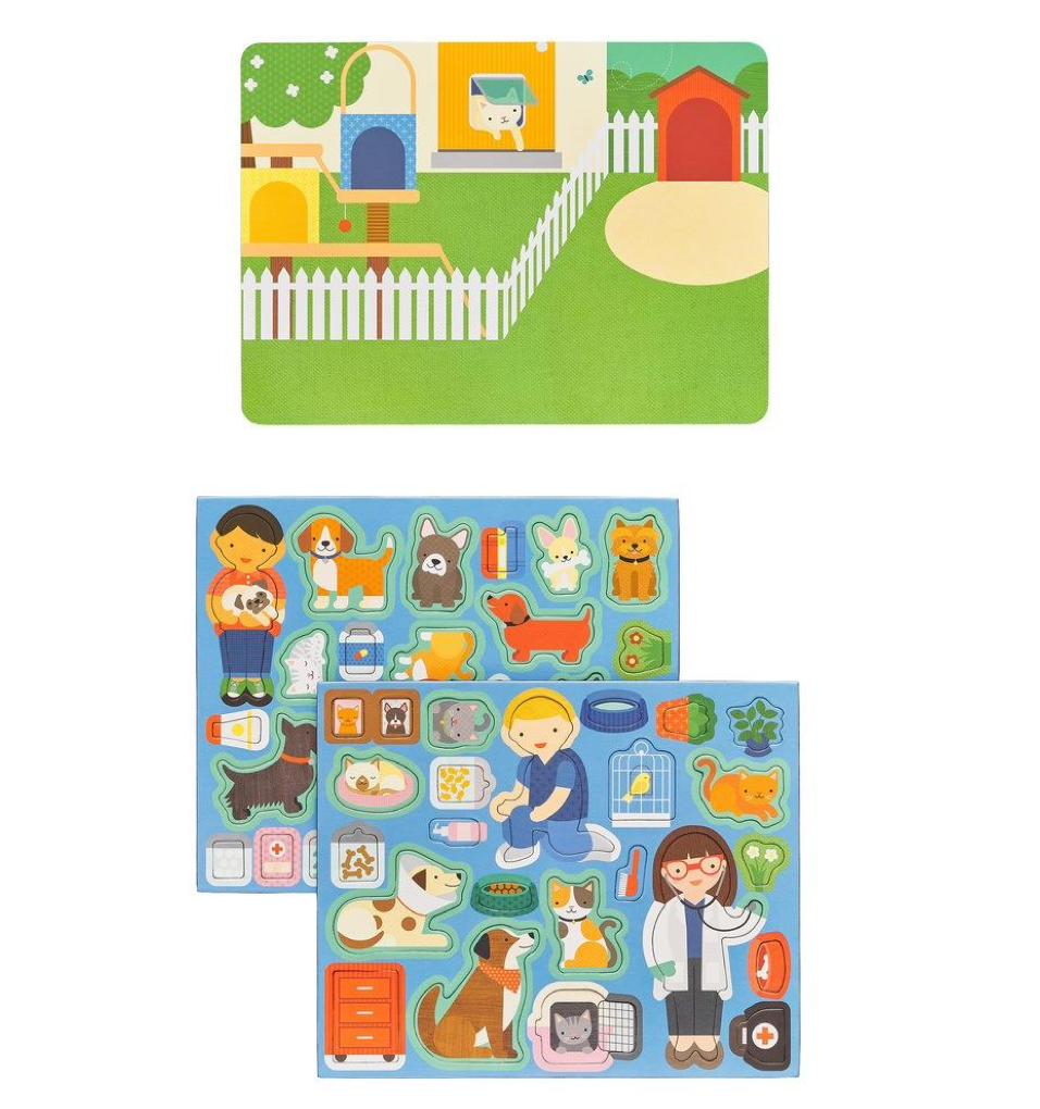 Magnetic Pet Hospital Play Scene