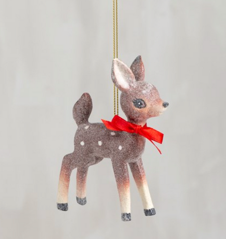 Sparkly Deer Christmas Ornament