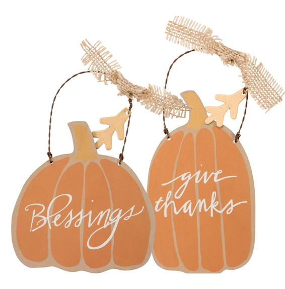 Holiday Ornament Pumpkin Set