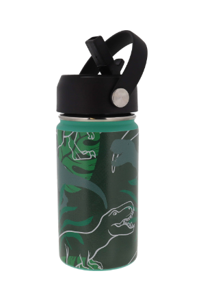 KIDS DINO-MITE WATER BOTTLE WITH STRAW CAP