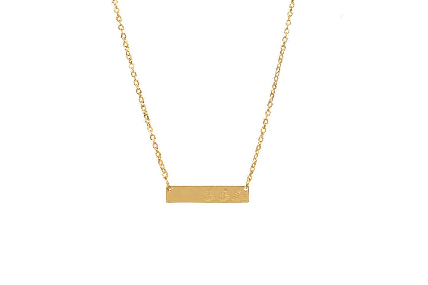 Delta Delta Delta Sorority Bar Necklace