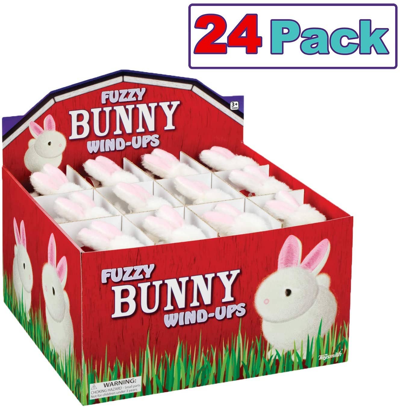 White Fuzzy Bunny Wind Ups