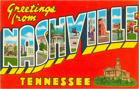 Greetings from Nashville, Tennessee - Vintage Postcard