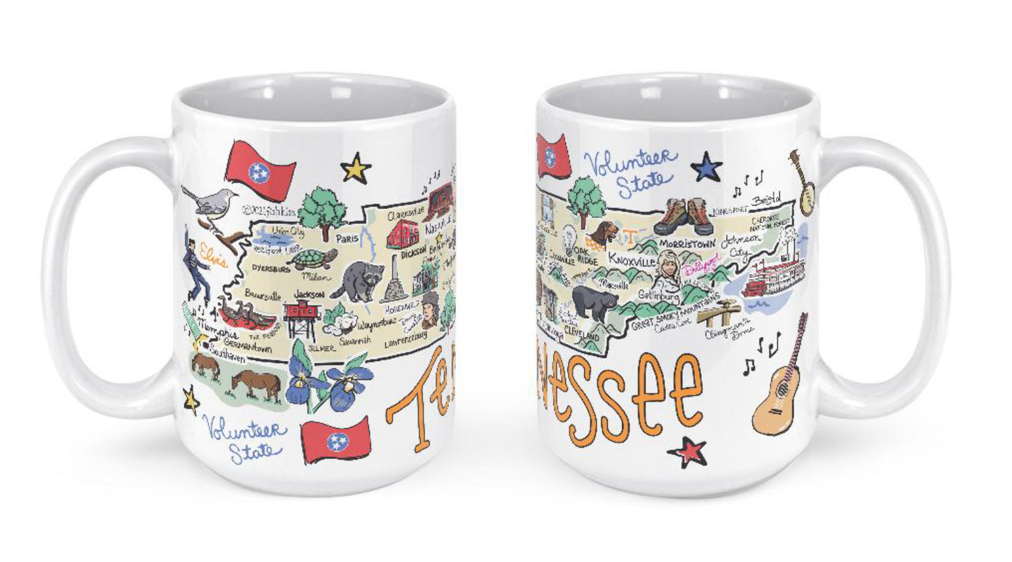 Tennessee Map Coffee Mug