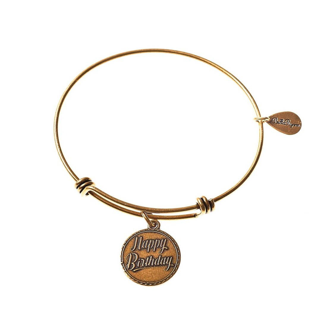 Happy Birthday Expandable Bangle Charm Bracelet