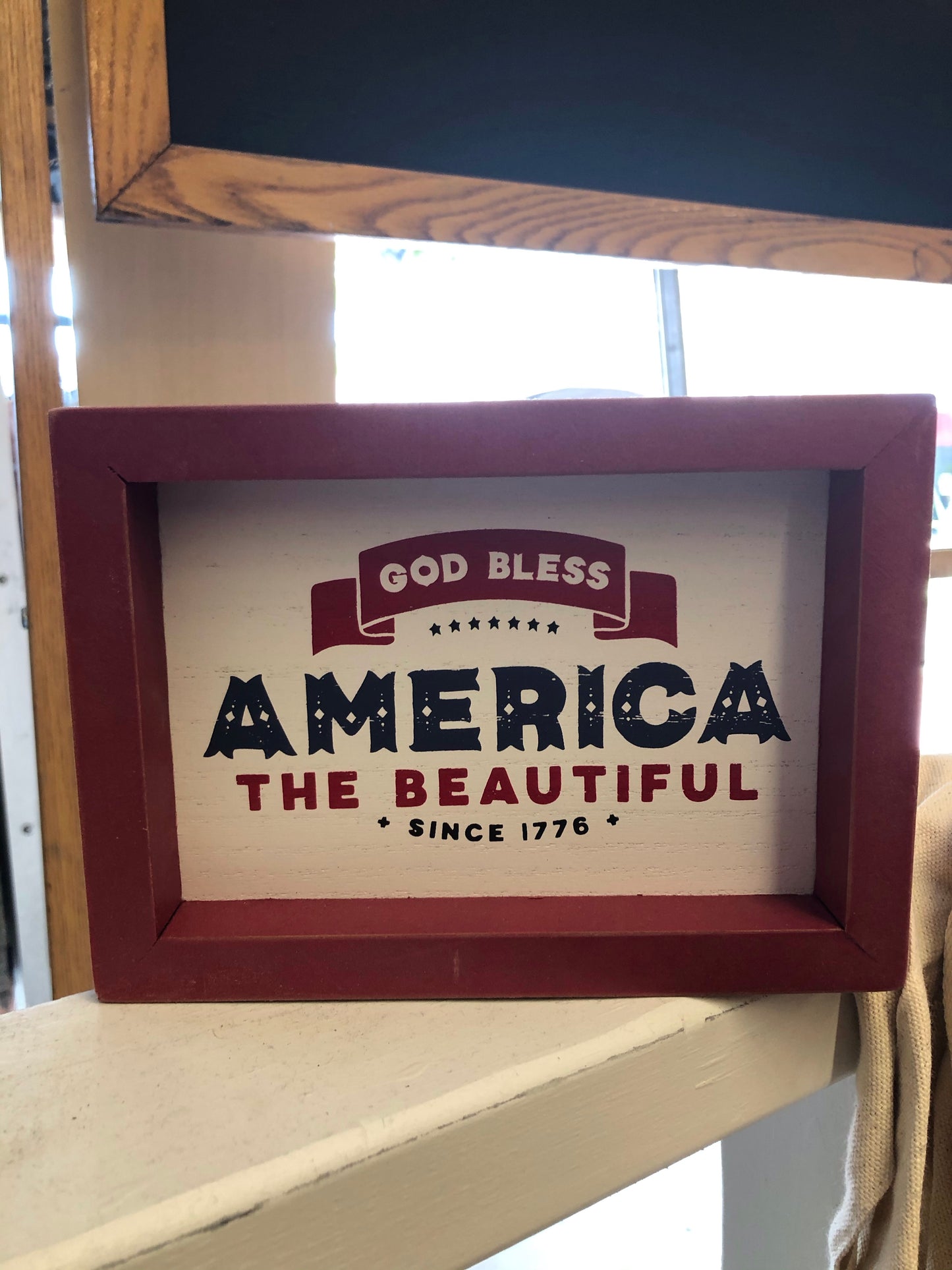 God Bless America Box Sign