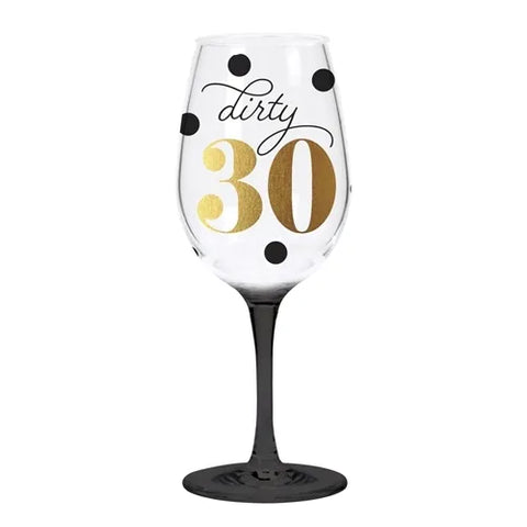 Acrylic Wine Glass - Dirty 30