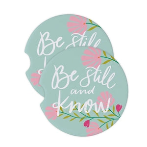 Be Still and Know Car Coasters
