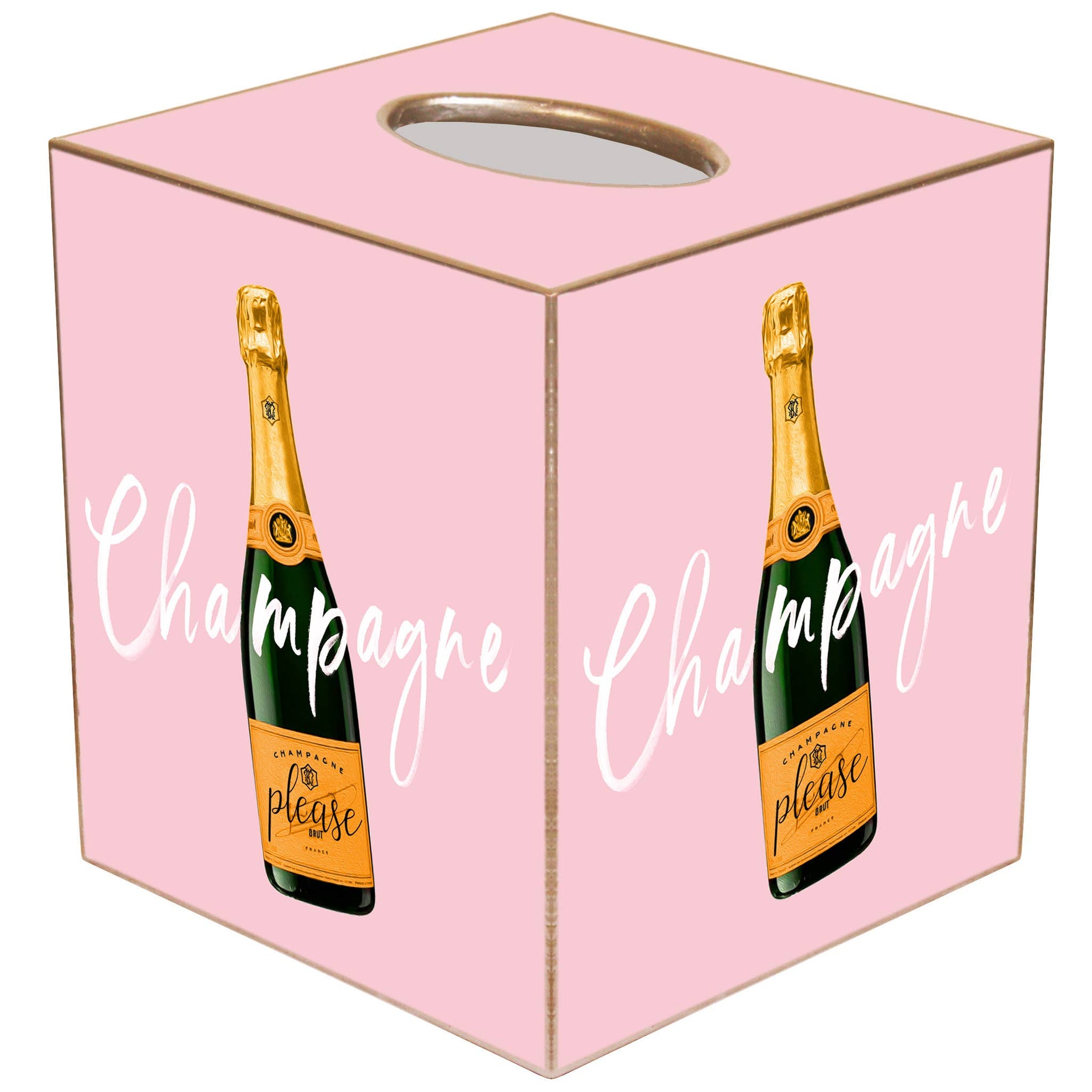 Champagne Please Tissue Box Cover