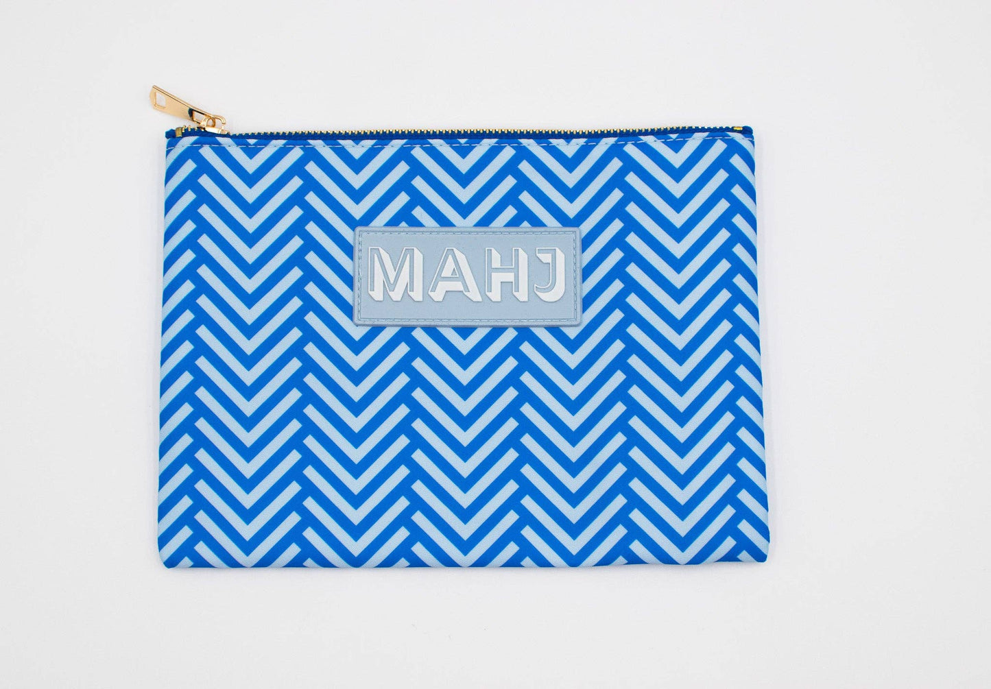 Premium Mahjong Card & Accessory Bag: Stripes- Pink & Red Card & Accessory Bag