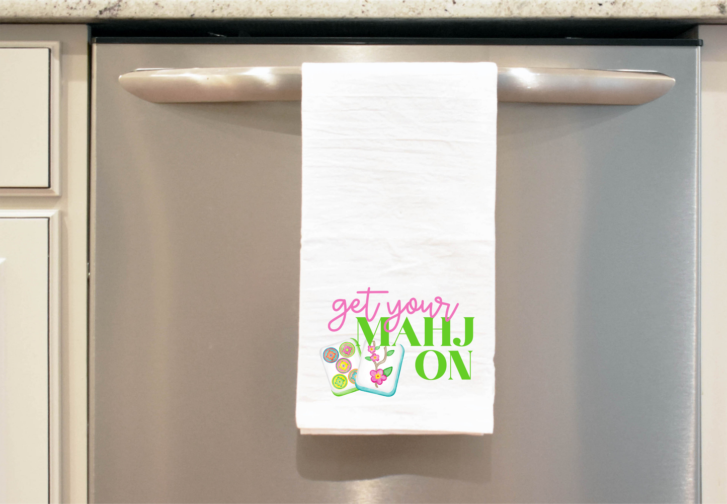 Dot Crack Bam Mahjong Cocktail Napkins Pink